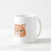 Mug Drôle Chat Tabby Orange Avec Le Visage Grumpy (Devant droit)