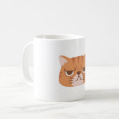 Mug Drôle Chat Tabby Orange Avec Le Visage Grumpy (Devant gauche)