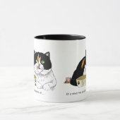 Mug Drôle Chat Tacheté Gâté Nourrir Rose (Centre)