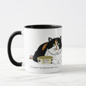 Mug Drôle Chat Tacheté Gâté Nourrir Rose (Gauche)