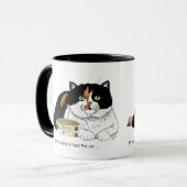 Mug Drôle Chat Tacheté Gâté Nourrir Rose (Devant gauche)