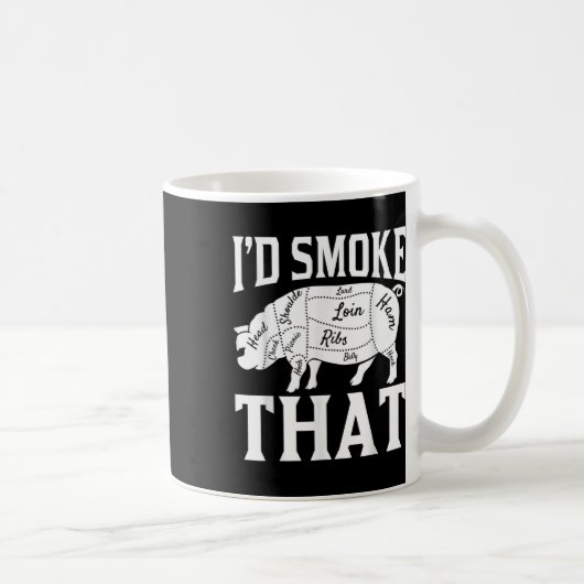 Mug Drôle Chef Barbecue Id Fumer Ce Drôle Bar À Viande (Droite)