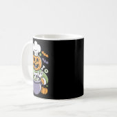 Mug Drôle Chef Citrouille Cuisine Halloween Cauldron D (Devant gauche)