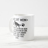 Mug drôle Chère maman Chat photo collage et nom du cha (Devant gauche)