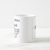 Mug drôle Chère maman Chat photo collage et nom du cha (Centre)