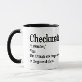 Mug Drôle Chess Checkmate Définition Chess Lover (Gauche)