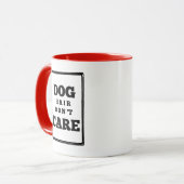 Mug Drôle Cheveux de chien ne se soucient pas de coule (Devant gauche)