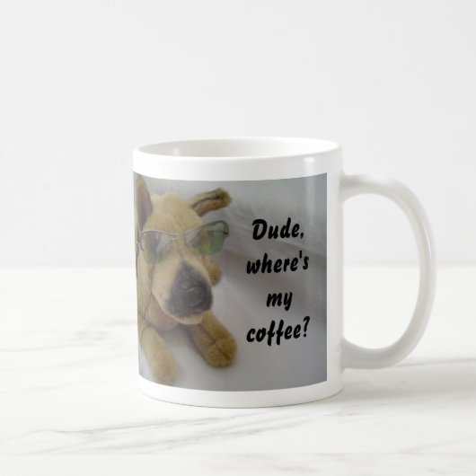 Mug Drôle chien avec café dire (Droite)