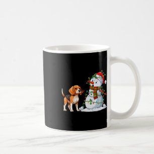 Mug Drôle chien Beagle Snowman feux de Noël Xma
