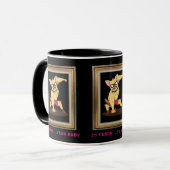 Mug Drôle chien cassant Dogecoin (Devant gauche)