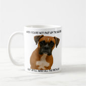 Mug Drôle Chien de boxe pas dans le commérage, mais be (Gauche)