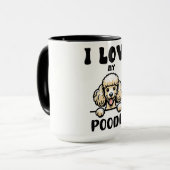 Mug Drôle chien de caniche (Devant gauche)