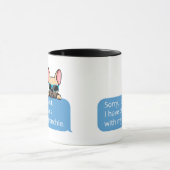 Mug Drôle Chien de taureau français (Centre)