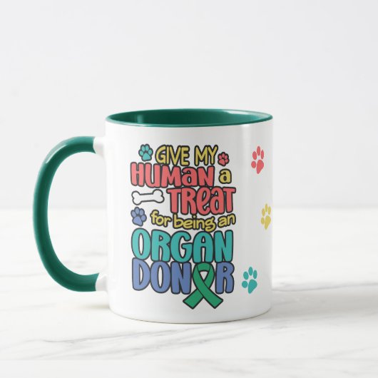 Mug Drôle chien don d'organes de sensibilisation café  (Gauche)