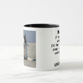 Mug Drôle Chien papa avec nom personnalisé et photo Mu (Centre)