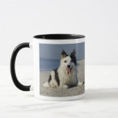 Mug Drôle Chien papa avec nom personnalisé et photo Mu (Gauche)
