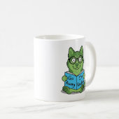 Mug Drôle Chien Vert Mignon Va-t'en Je Lis (Devant droit)