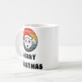 Mug Drôle Chien Visage Gris Dessin Avec Casquette Du P (Devant gauche)