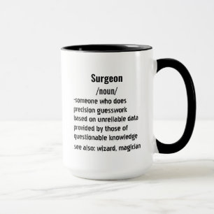 Mug drôle Chirurgien Définition cadeaux pour hommes fe