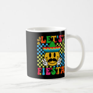 Mug Drôle Cinco De Mayo à Carreaux Let's Fiesta Sourir