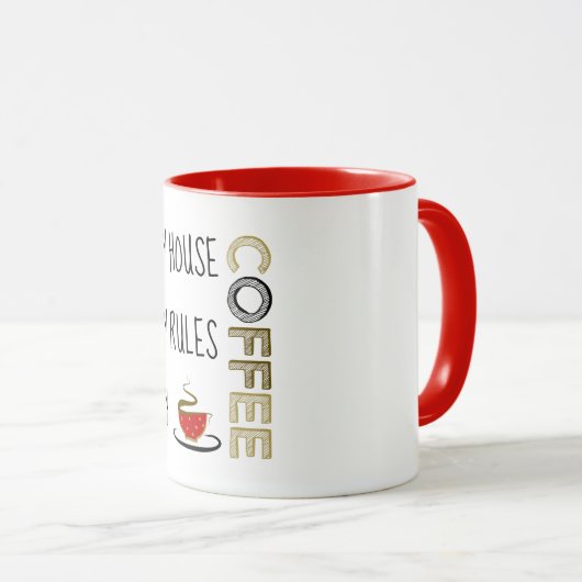 Mug Drôle Citation Café (Devant droit)