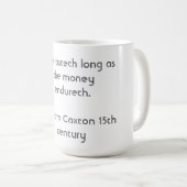 Mug Drôle citation d'amour médiévale (Devant droit)