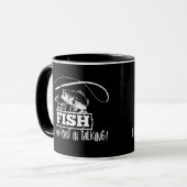 Mug Drôle Citation de pêche Parler Pêche Cotravailleur (Devant gauche)