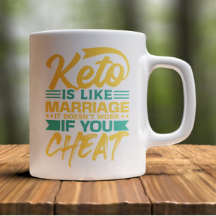 Mug Drôle Citation de triche Keto Diet