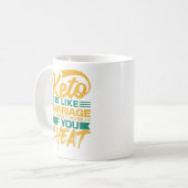 Mug Drôle Citation de triche Keto Diet (Devant gauche)