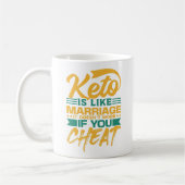Mug Drôle Citation de triche Keto Diet (Gauche)