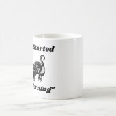 Mug Drôle Citation Vet : Il A Commencé Ce Matin Chat (Centre)