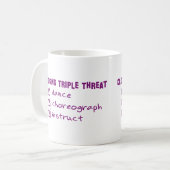 Mug Drôle Clogging Triple Menace Danseurs Clog (Devant gauche)