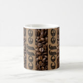 Mug Drôle Coffee Beans Typographie Coffee Log (Centre)