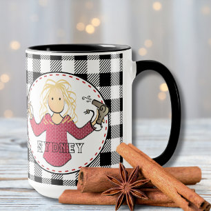 Mug Drôle Coiffeur Styliste Blonde Beauticienne Cartoo