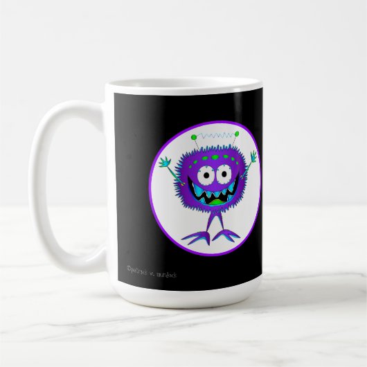 Mug Drôle, Coloré, Monstre De Dessin, Halloween (Gauche)