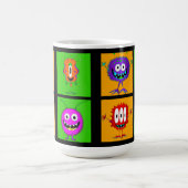 Mug Drôle, Coloré, Monstres de dessin, Halloween (Centre)