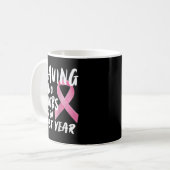 Mug Drôle Conception du cancer du sein Mastectomie Rag (Devant gauche)