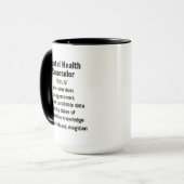 Mug Drôle Conseiller en santé mentale Définition cadea (Devant gauche)