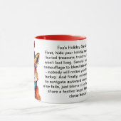 Mug Drôle Conseils De Survie De Vacances D'Un Fox (Centre)