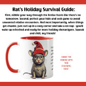 Mug Drôle Conseils De Survie De Vacances D'Un Rat