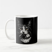 Mug Drôle Cool Chat Fumer Mème Drôle Cat Ga (Gauche)