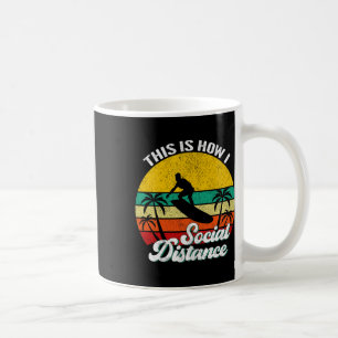 Mug Drôle Cool Rétro Coucher de Soleil Vintage Surf Su