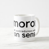 Mug Drôle Coupe de café de bon sens (Devant droit)