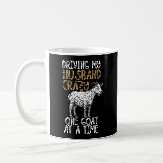 Mug Drôle Crazy Chèvre Lady Cadeau Pour Femmes Animaux (Gauche)