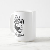 Mug Drôle Crazy Poulets Dons Agricole OEufs de ferme (Devant gauche)