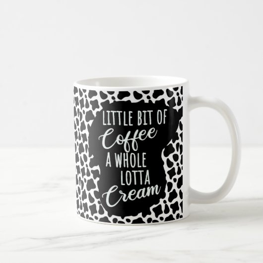 Mug Drôle Crème de café Vache Imprimer (Droite)