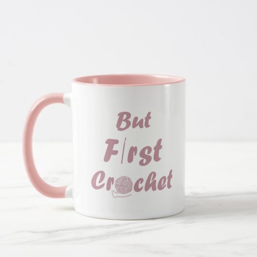 Mug Drôle crochet disant tricot citation (Gauche)