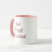 Mug Drôle crochet disant tricot citation (Devant gauche)