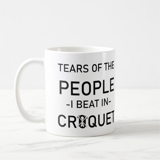 Mug Drôle Croquet Larmes Des Gens Que Je Bats En Croqu (Gauche)