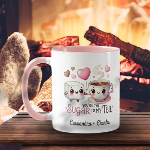 Mug Drôle Customisé Couple "Sugar to My Tea"